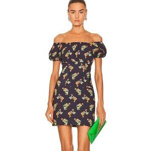 Size Medium Caroline Constas Dress Calla Black Orange Mini